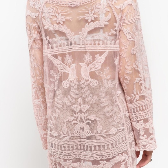 Sweetheart Dusty Pink Lace Layering Tunic - Picture 6 of 6